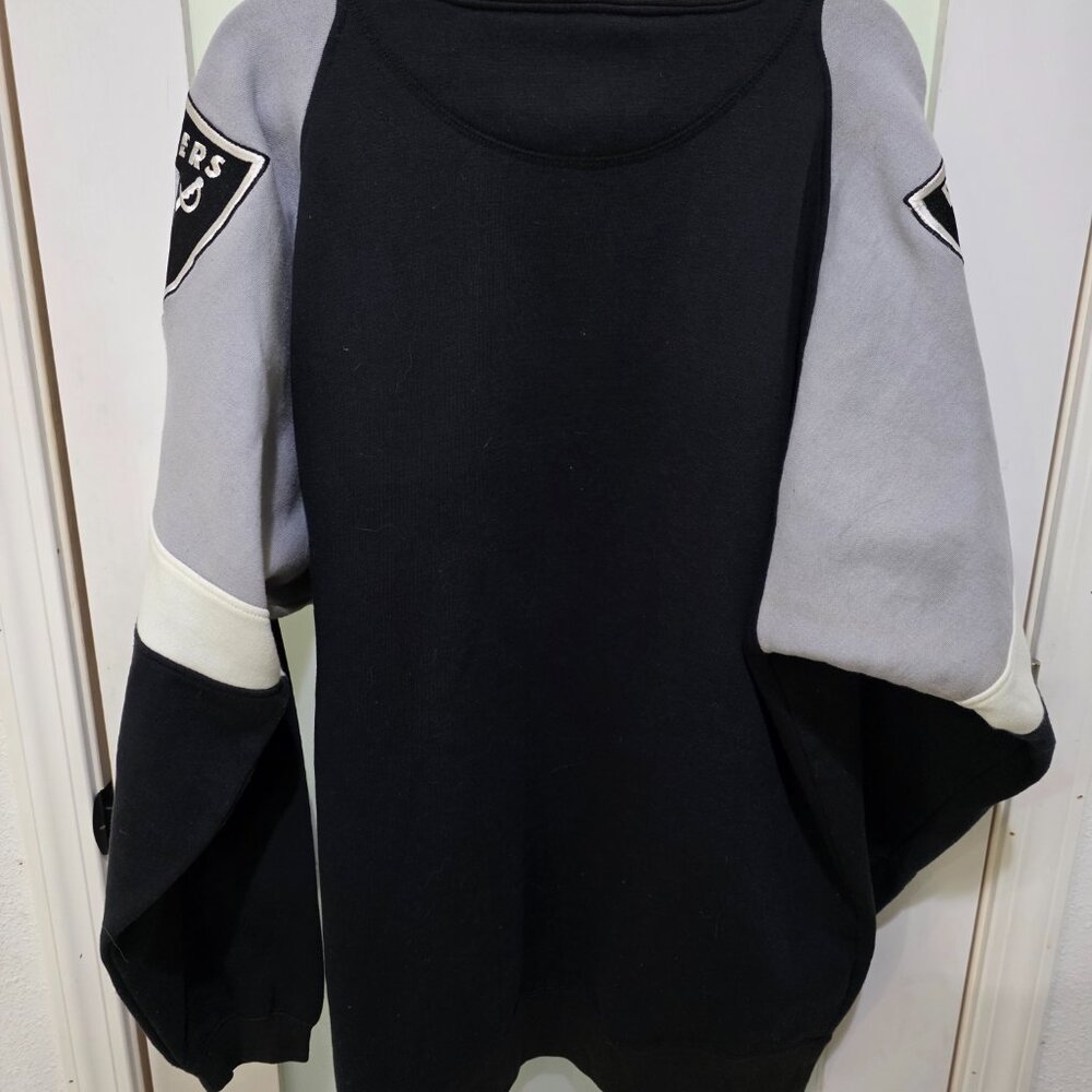 Galt Sand Raiders Sweatshirt Vintage 1995 NFL Crewneck Black Grey Colorblock XL - Picture 13 of 13